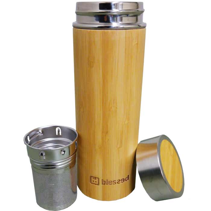 Bamboo Thermos Bottle 300ml