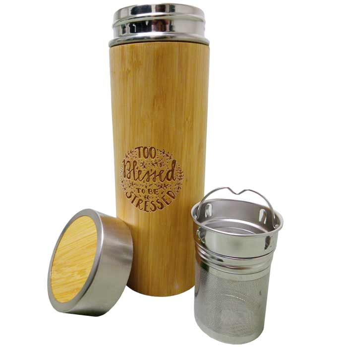Bamboo Thermos Bottle 400ml