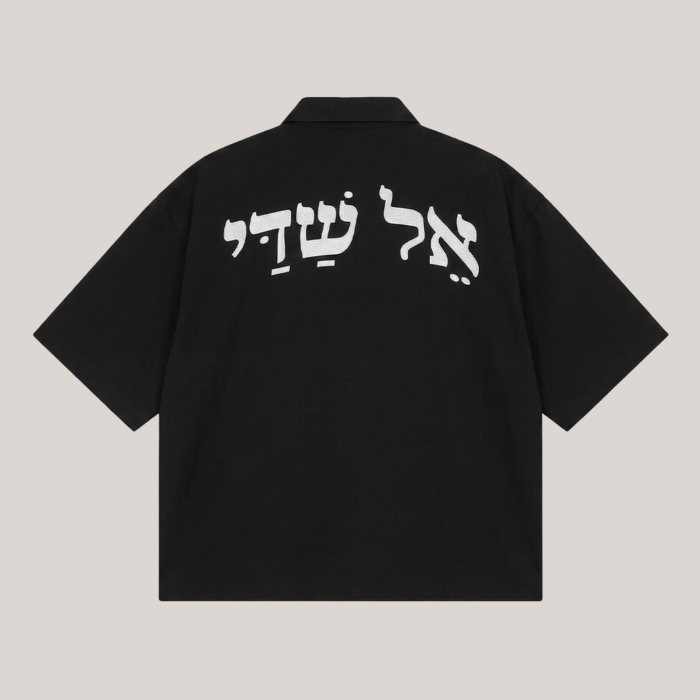 El Shaddai Linen Shirt black