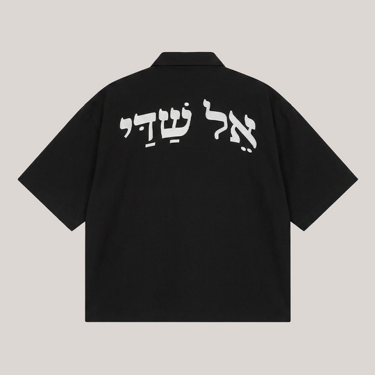 El Shaddai Linen Shirt black