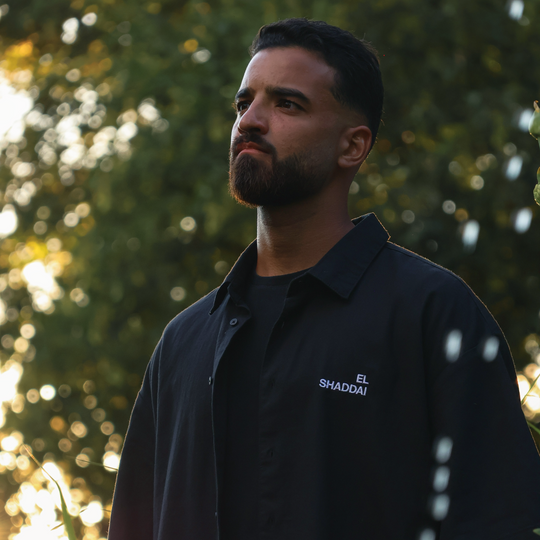 El Shaddai Linen Shirt black