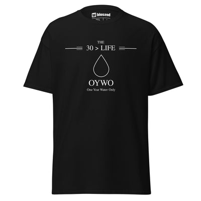 OYWO 'the 30 > life' Black Unisex T-Shirt