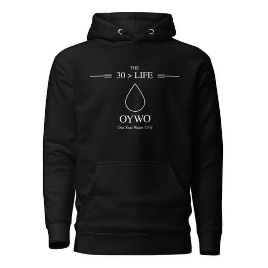 OYWO 'the 30 &gt; life' Black Unisex Hoody